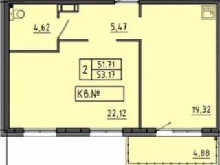 2-комн., 53 м², 11/15 этаж