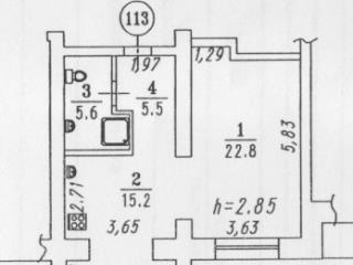 Студия, 49 м², 2/9 этаж