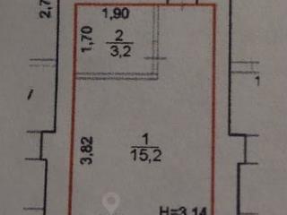 Студия, 18 м², 1/3 этаж